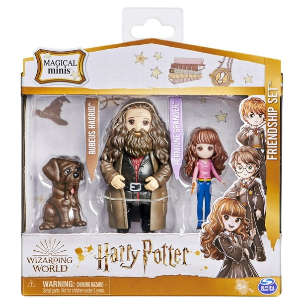 Wizarding World, Magical Minis, Friendship Set Hermione et Rubeus Hagrid  avec figurines de jeu à collectionner et créature, jouets pour enfants à  partir de 5 ans 