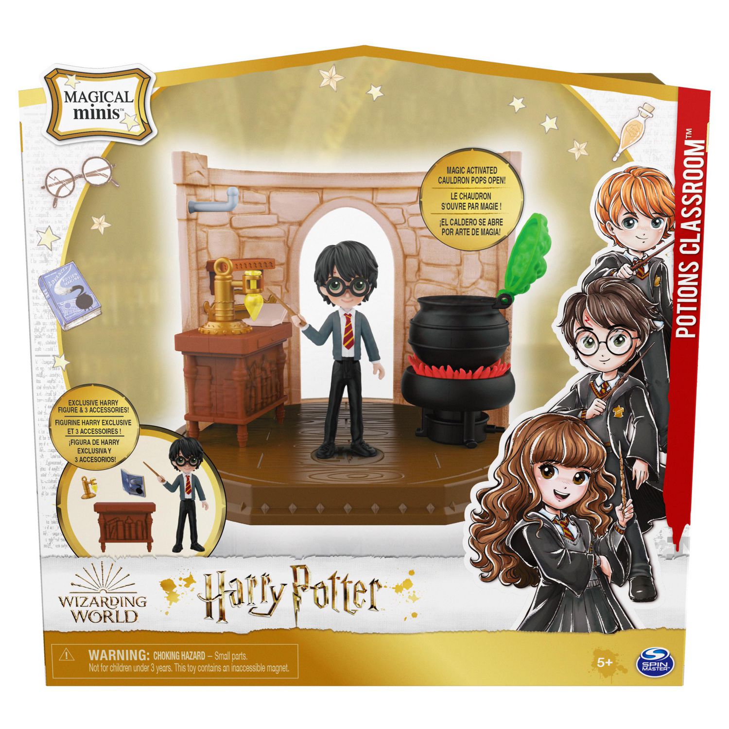 Wizarding World, Magical Minis Potions Classroom with Exclusive Harry  Potter Figure and Accessories, Kids Toys for Girls and Boys Ages 5 and up