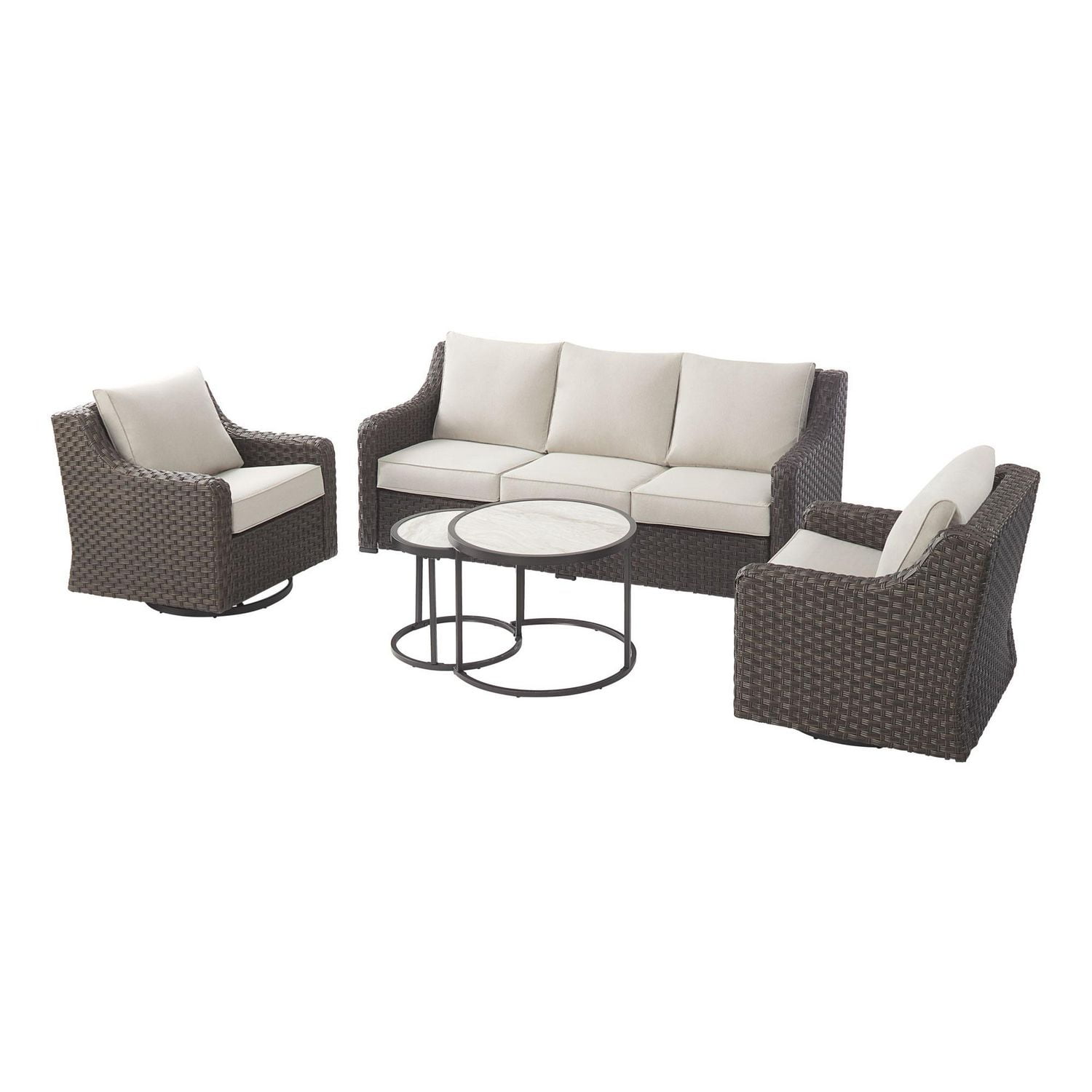 River oaks 5 piece deals wicker conversation set walmart