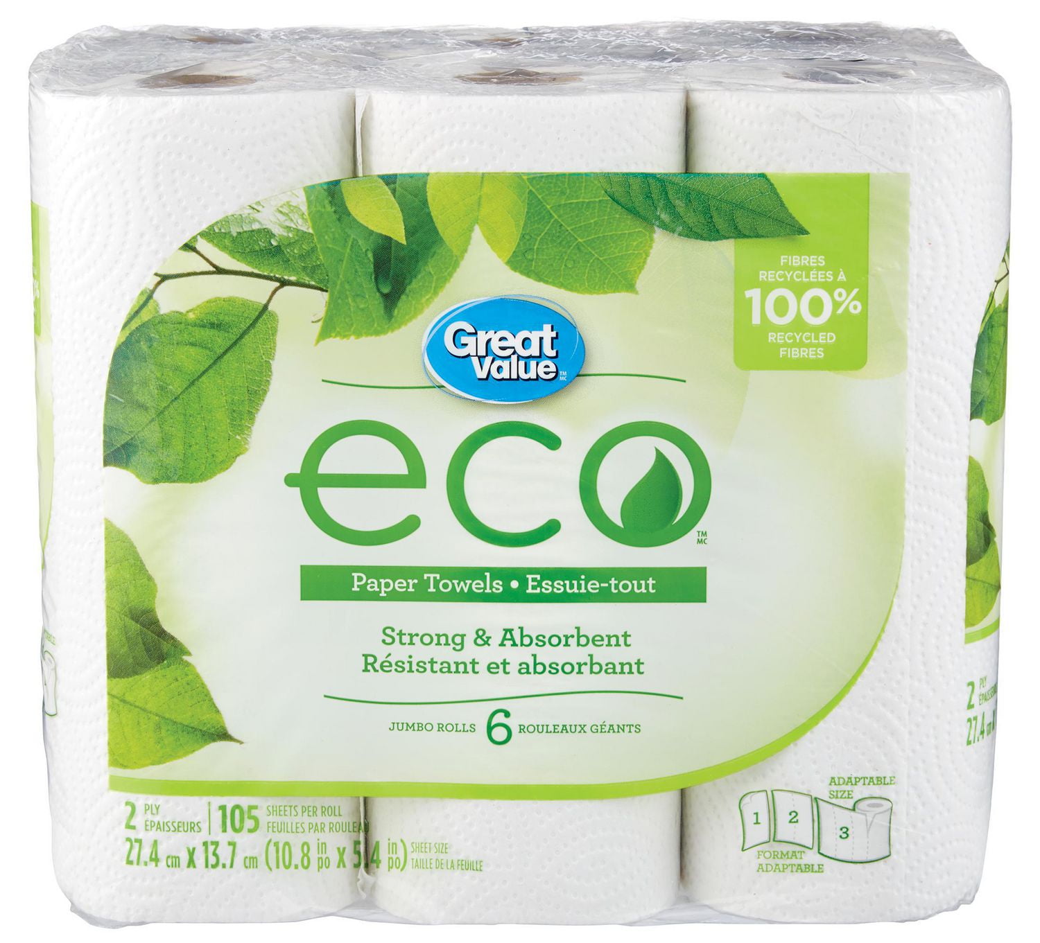 Great Value ECO Paper Towels Walmart Canada