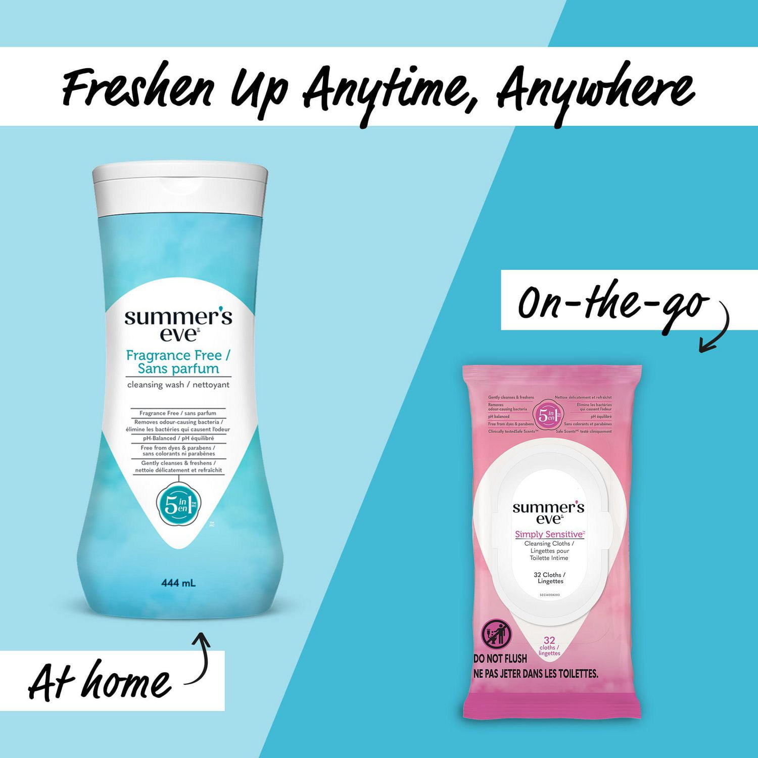 Summer's Eve 5 in 1 Fragrance Free Cleansing Wash, 444ml