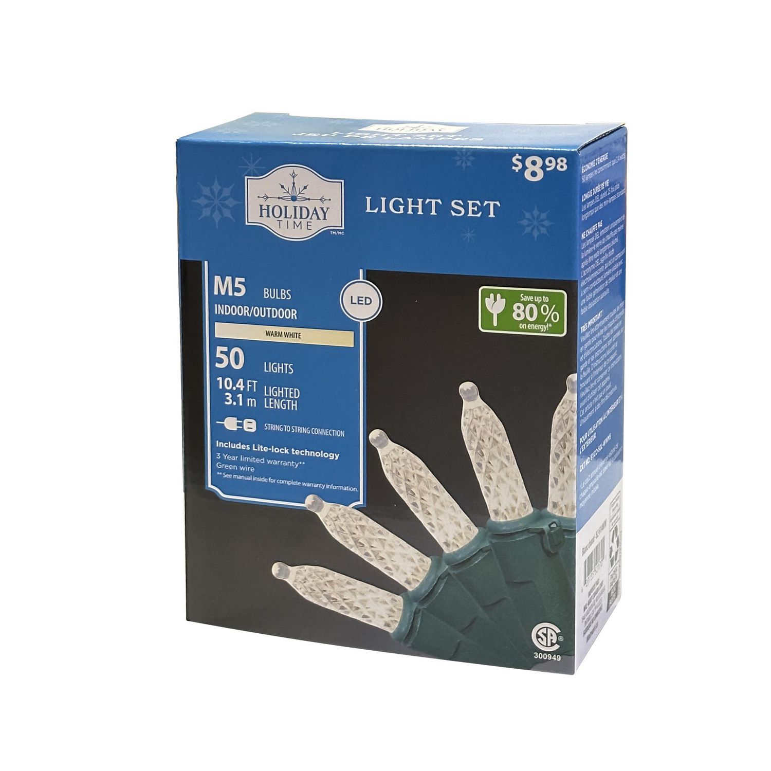 Holiday time led warm outlet white m5 lights