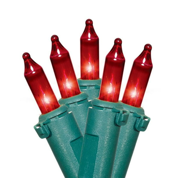 Holiday Time 100-Count Red Incandescent Mini Christmas Lights