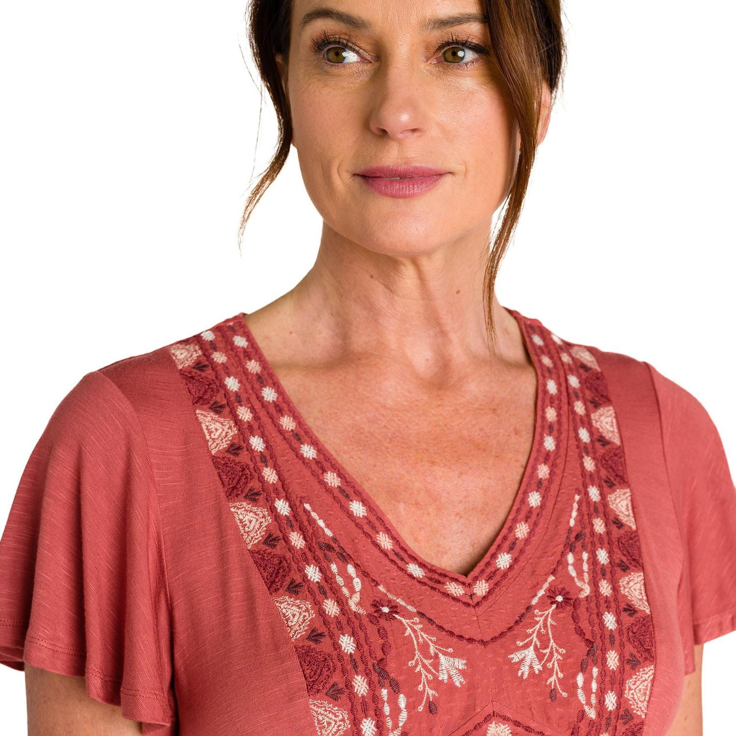 IVY Chemisiere En Maille Brodee A Tissee