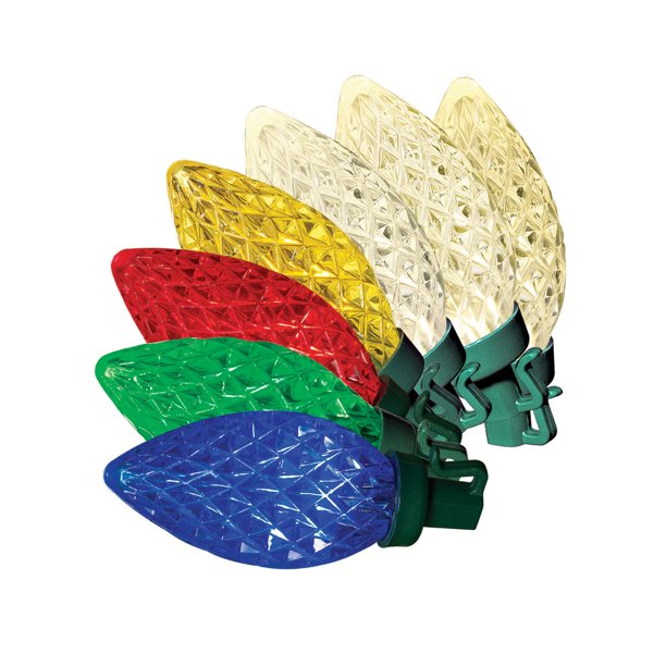 Holiday Time 70Count LED DiamondCut C9 String Christmas Lights