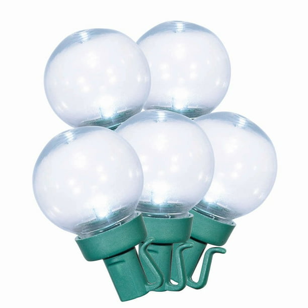 Holiday Time 100Count Cool White LED Super Bright G30 Christmas Lights