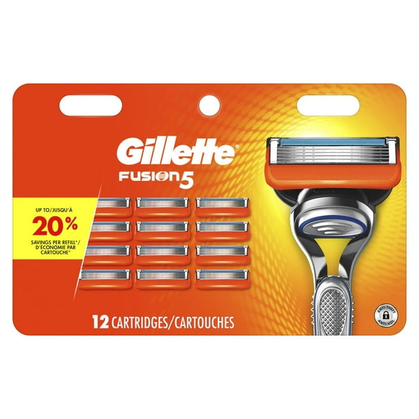 Cartouches de rechange de rasoir à main Gillette Fusion5 pour hommes 12 cartouches