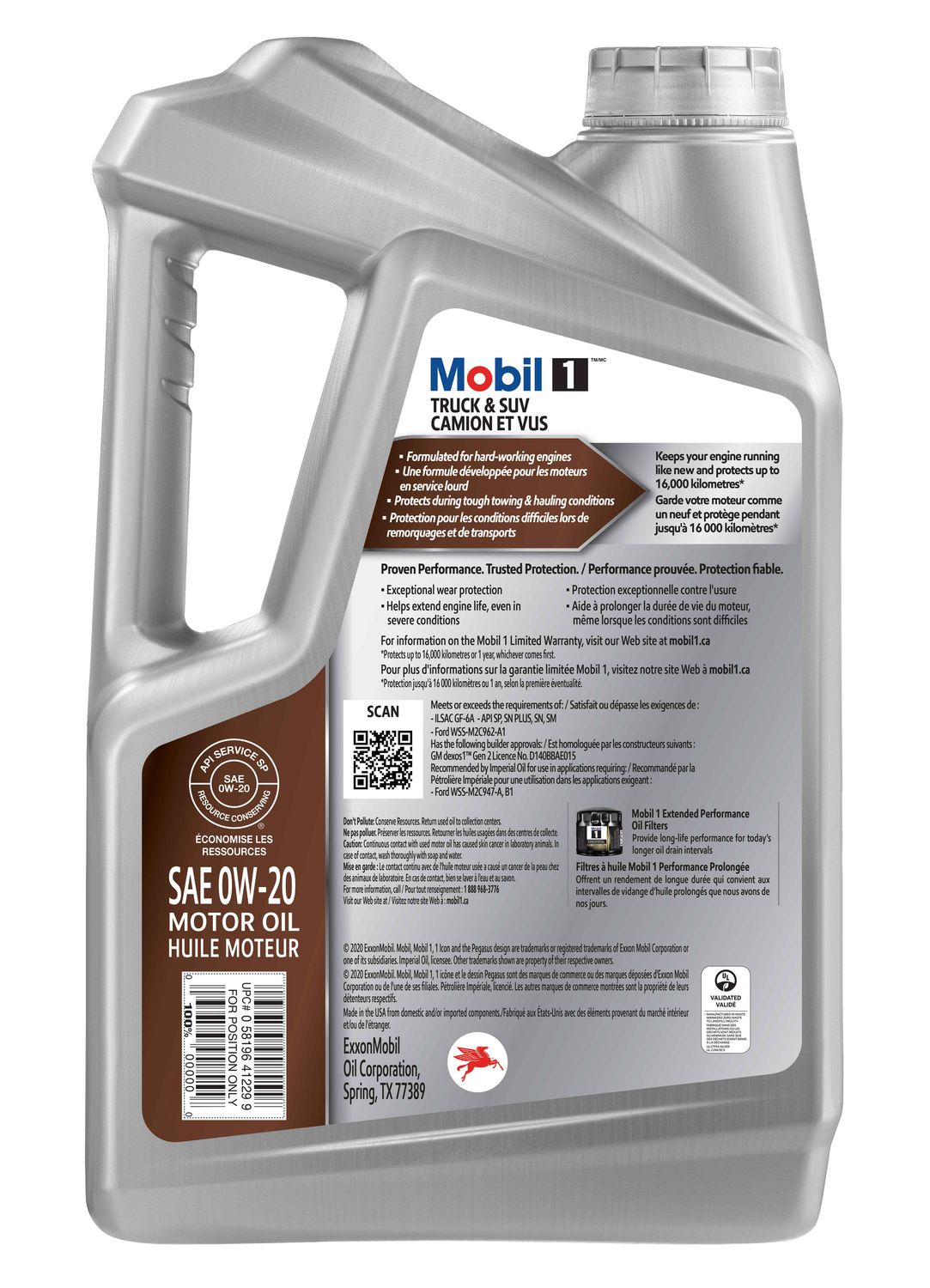 Mobil 1 Truck & SUV 0W-20, 4.73 L - Walmart.ca