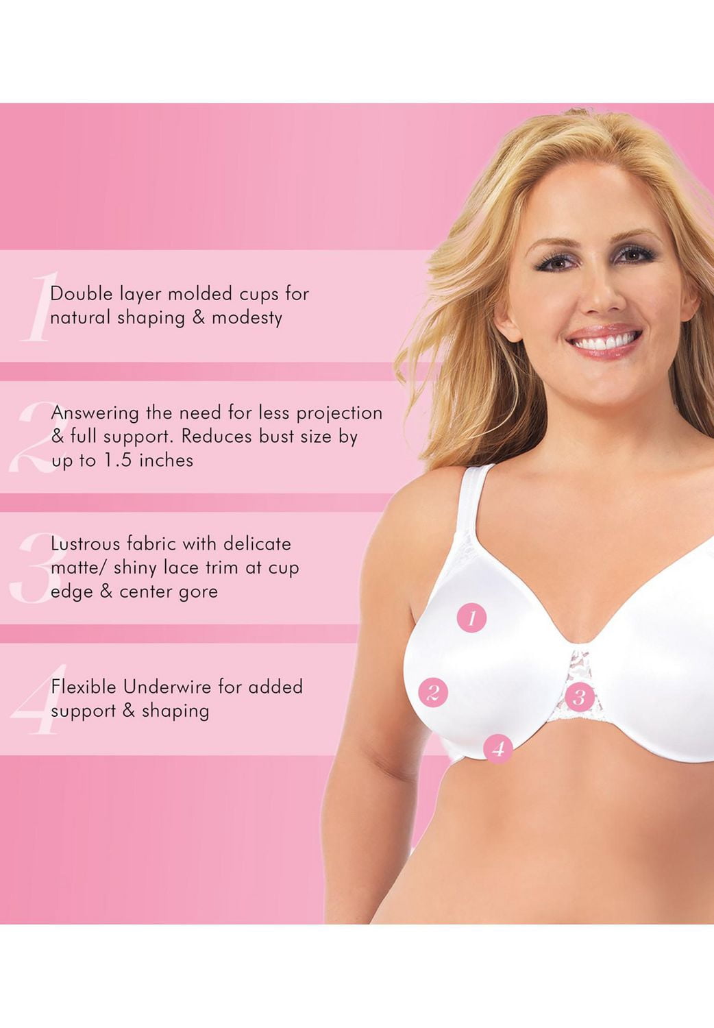 Exquisite Form #9675070 FULLY Minimizer Underwire Bra