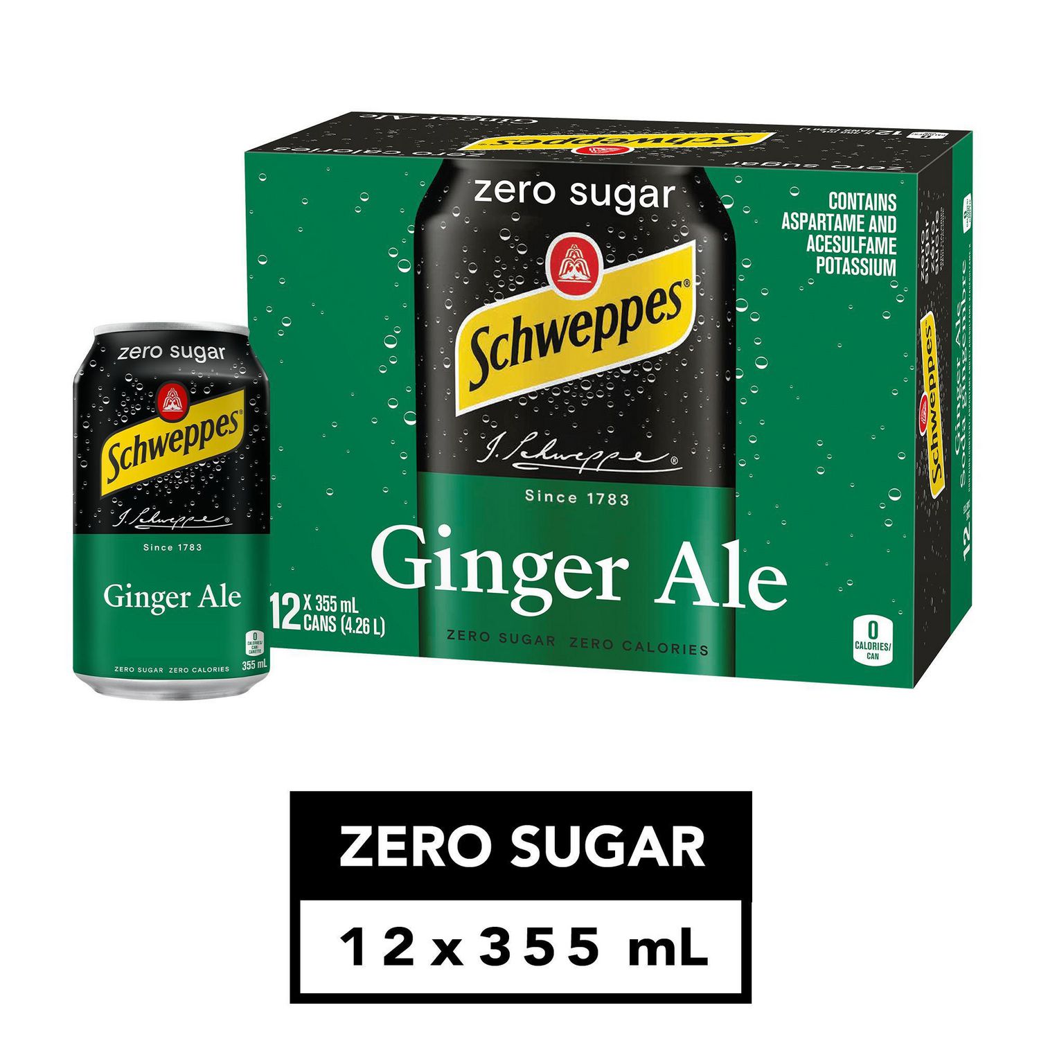 schweppes-ginger-ale-zero-sugar-12-x-355-ml-cans-walmart-canada