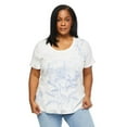 thumbnail image 1 of Iyla Women's Plus Interlock Crew Neckline Tee, 1 of 6