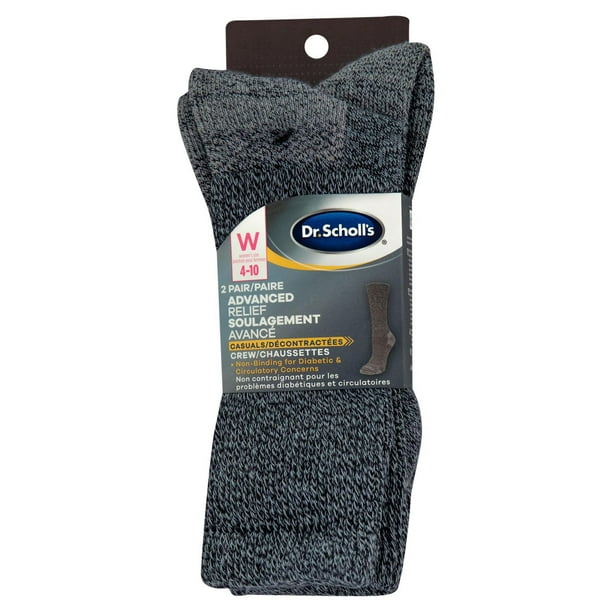 Dr. Scholl's Advanced Relief Casuals - 2 Pack Crew Sock, Advanced ...