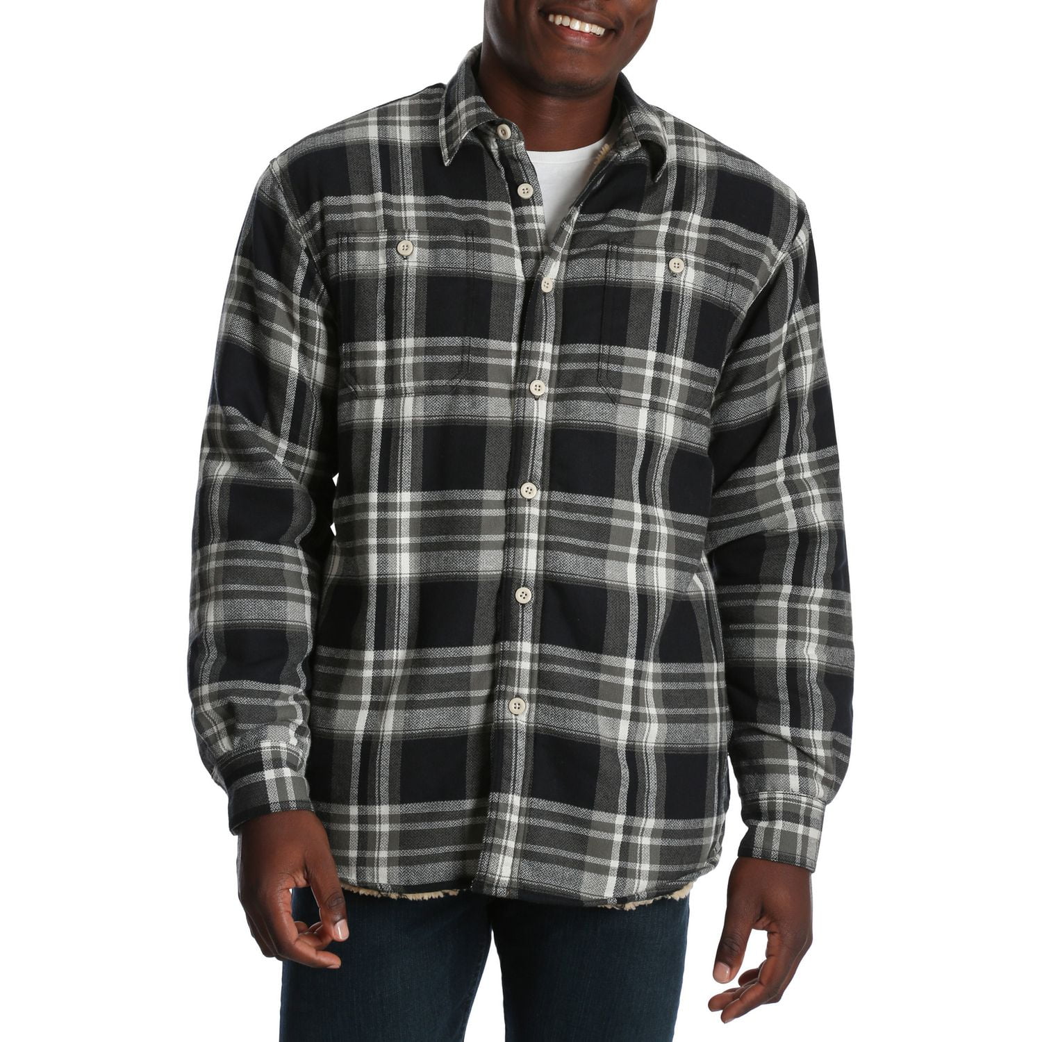 wrangler sherpa lined flannel walmart