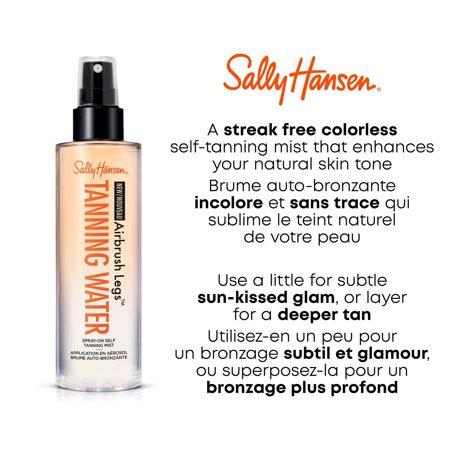 Does sally hansen deals tanning water wash off