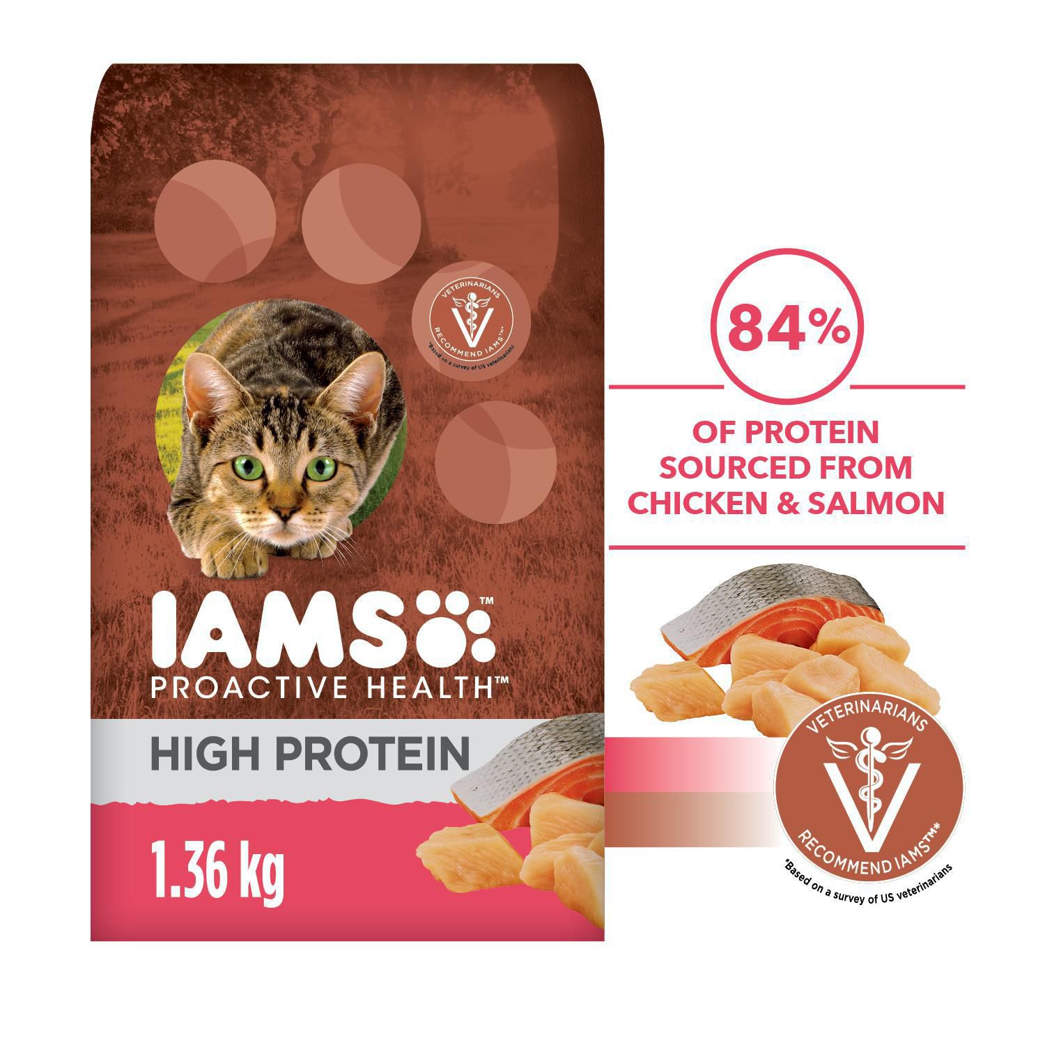 Iams Proactive Health High Protein Chicken & Salmon Recipe Dry Cat Food