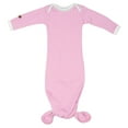 thumbnail image 1 of Juddlies Cottage Collection Baby Newborn Organic Cotton Knotted Nightgown with Foldover Mitts, 1 of 4