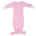 thumbnail image 2 of Juddlies Cottage Collection Baby Newborn Organic Cotton Knotted Nightgown with Foldover Mitts, 2 of 4