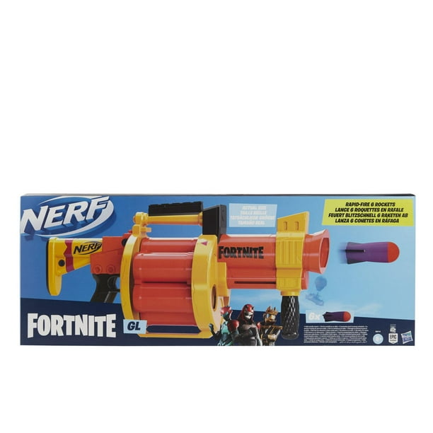  Nerf Fortnite GL Rocket-Firing Blaster – 6-Rocket Drum,  Pump-to-Fire – Includes 6 Official Nerf Rockets – for Youth, Teen, Adult :  Automotive