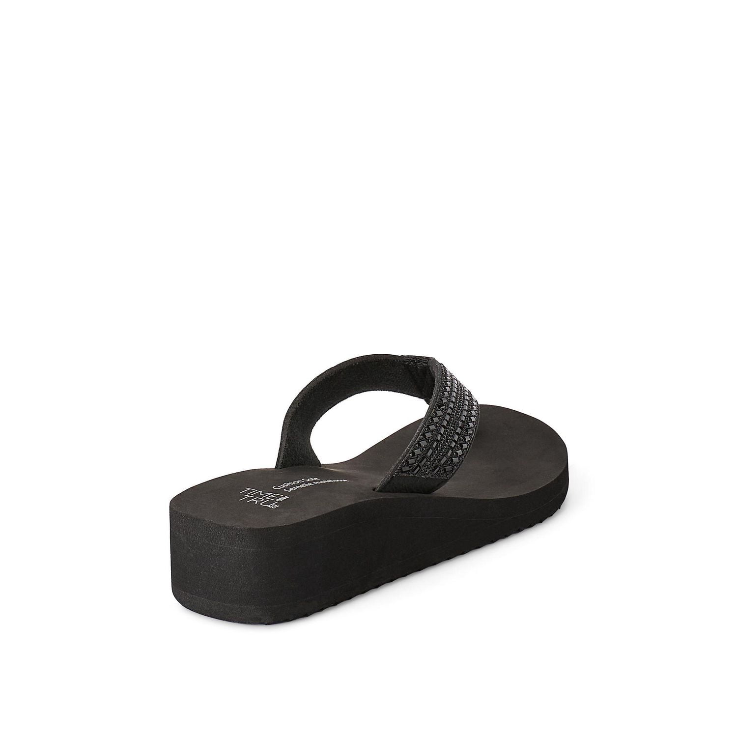 Time and Tru Women's Rhinestone Wedge Sandals