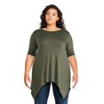 thumbnail image 1 of George Plus Women's Sharkbite Hem Tee, 1 of 6