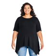 thumbnail image 1 of George Plus Women's Sharkbite Hem Tee, 1 of 6