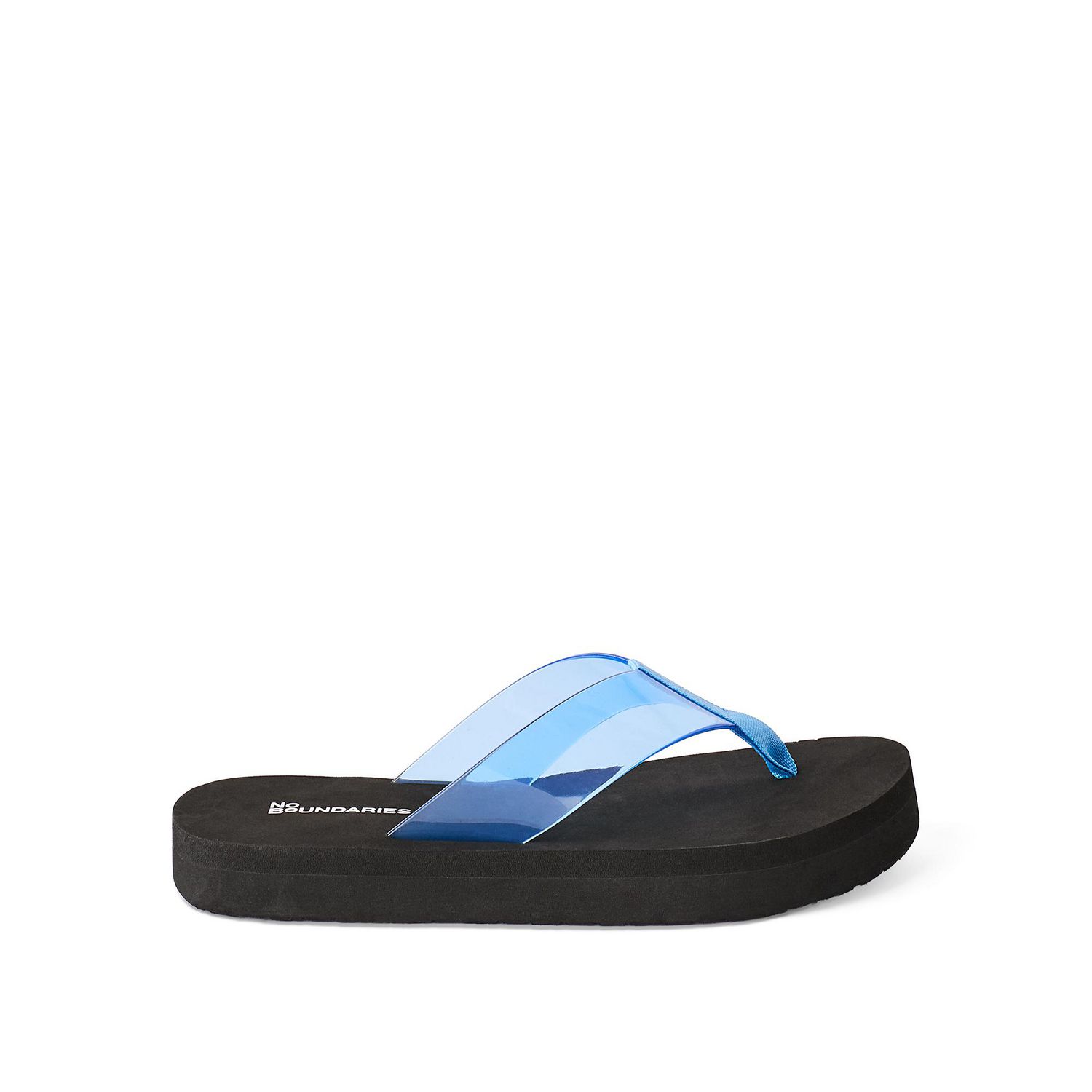 No Boundaries Women's Platform Jelly Flip Flops