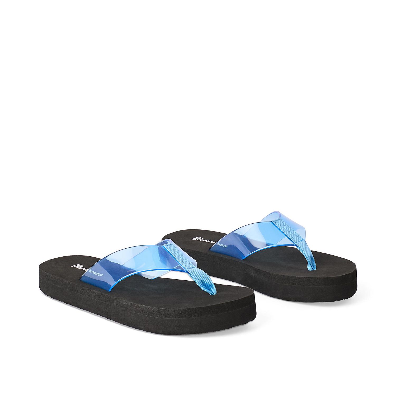 No Boundaries Women's Platform Jelly Flip Flops