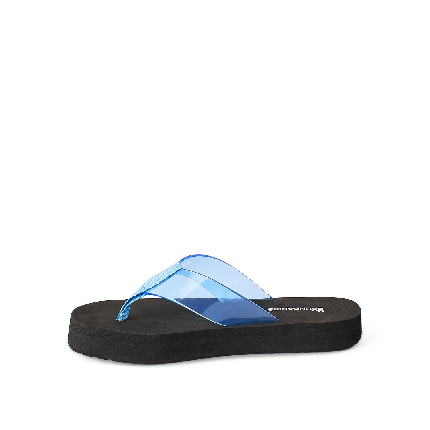 No Boundaries Women's Platform Jelly Flip Flops
