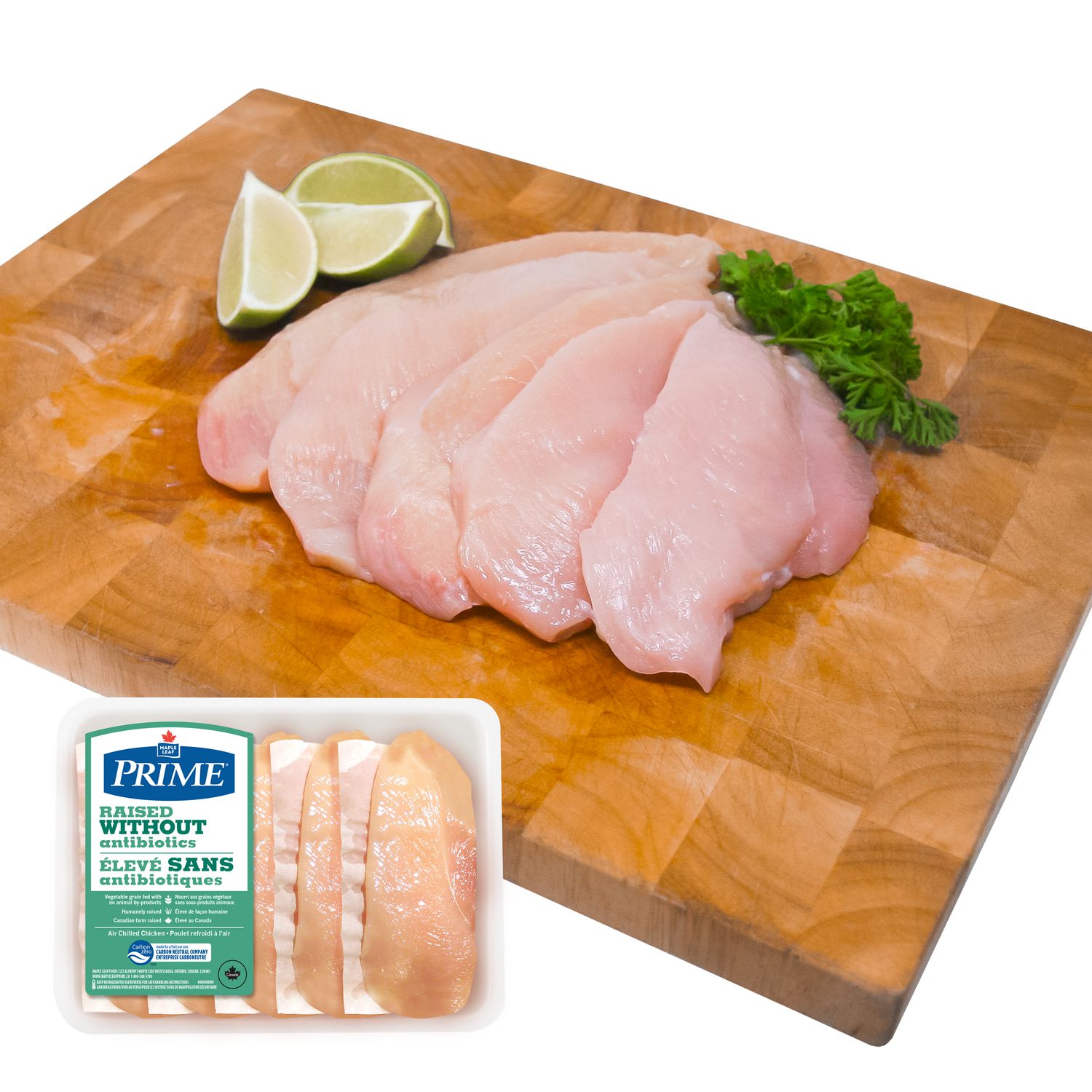 Maple Leaf Prime Raised without Antibiotics Thin Sliced Chicken Breast