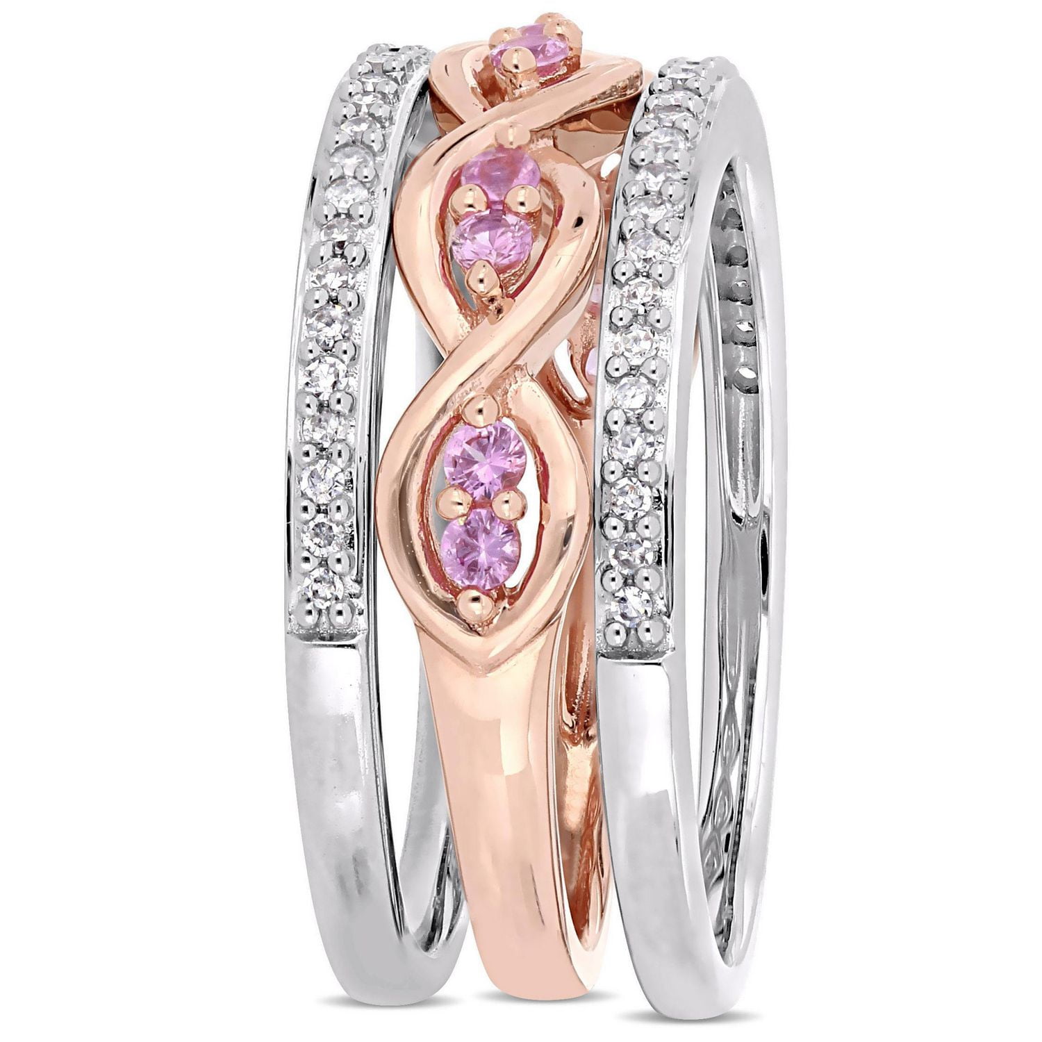 Pink sapphire deals infinity ring