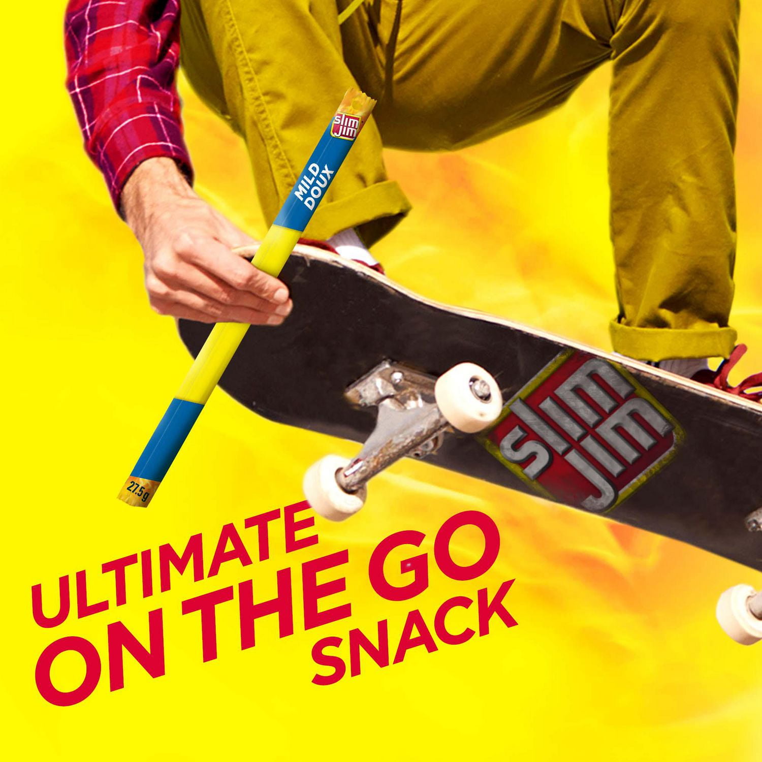 Slim Jim Mild, 27.5g/1 count, Slim Jim Mild Protein Meat Stick With No Artificial Flavours