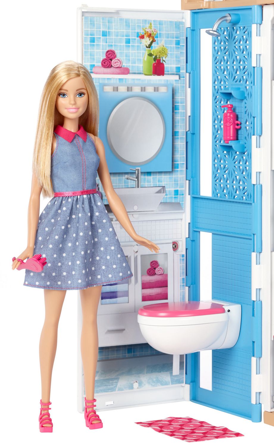 Barbie 2 story discount house and doll