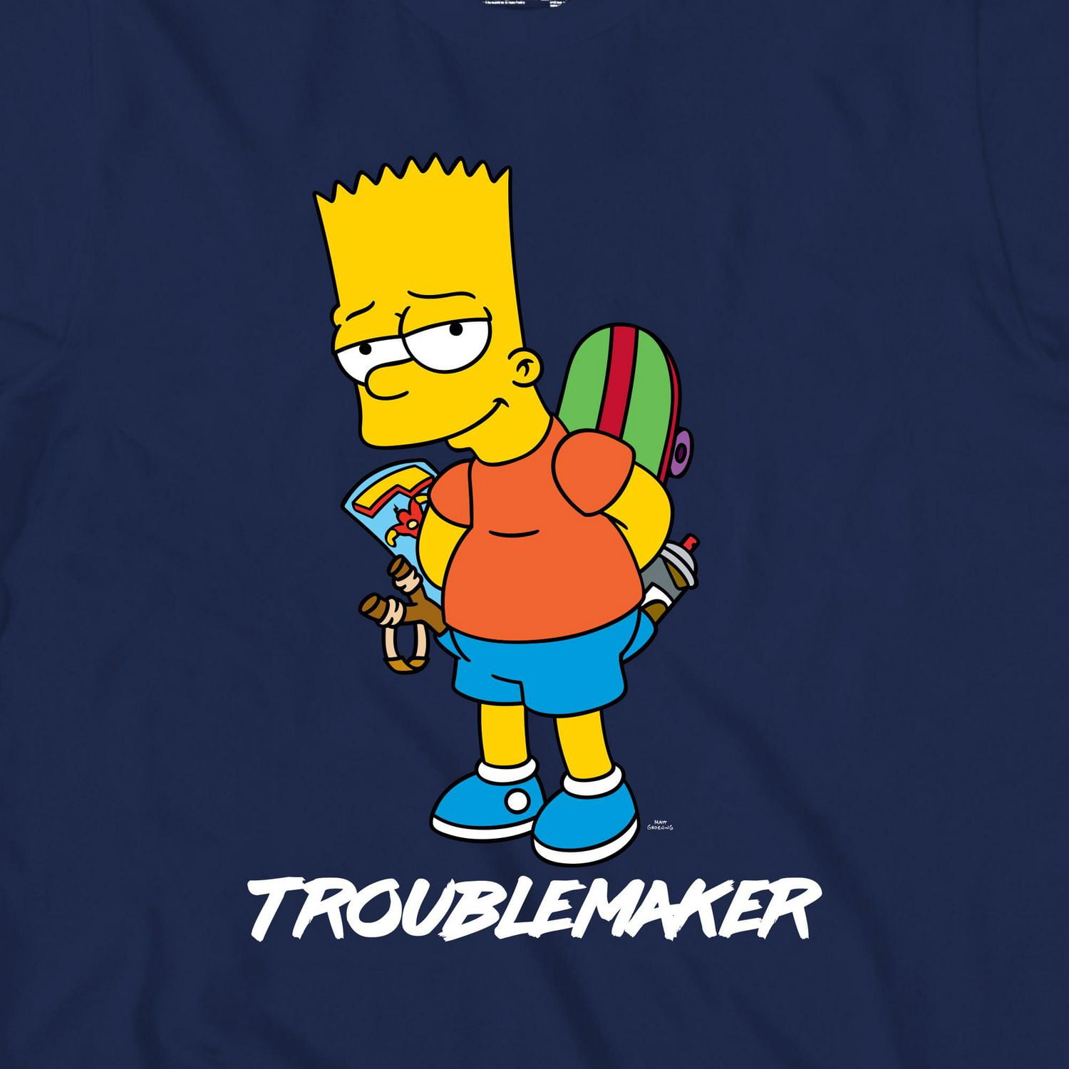 T-shirt à manches courtes Bart Trouble The Simpsons pour garçon