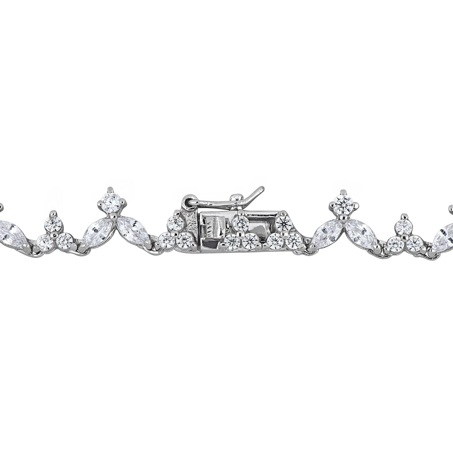 Collier Miabella en forme de coeur avec 47 CT PBT de zircone cubique vert en argent sterling