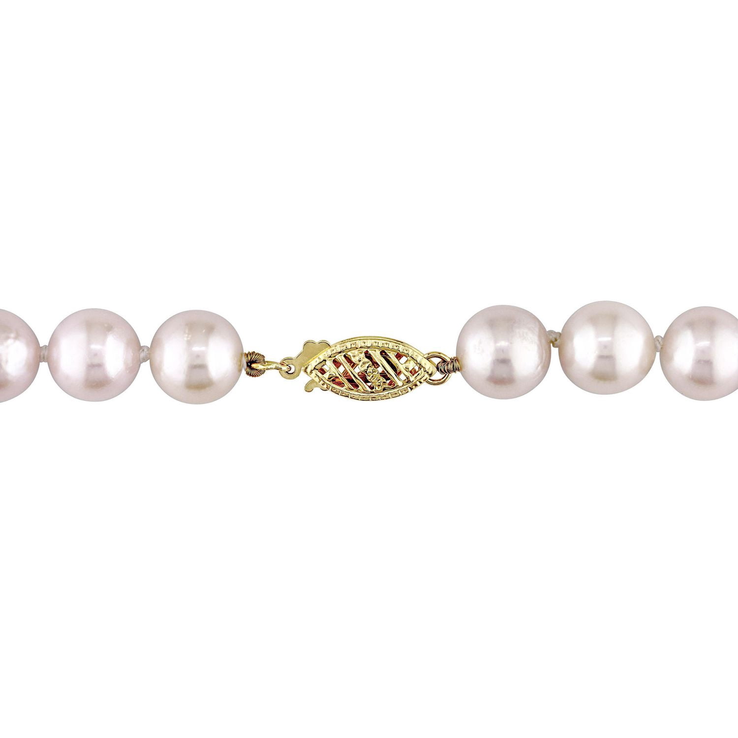 Collier Miabella 7-7,5mm en forme de rangée avec perles de culture d’eau douce en or jaune 14ct