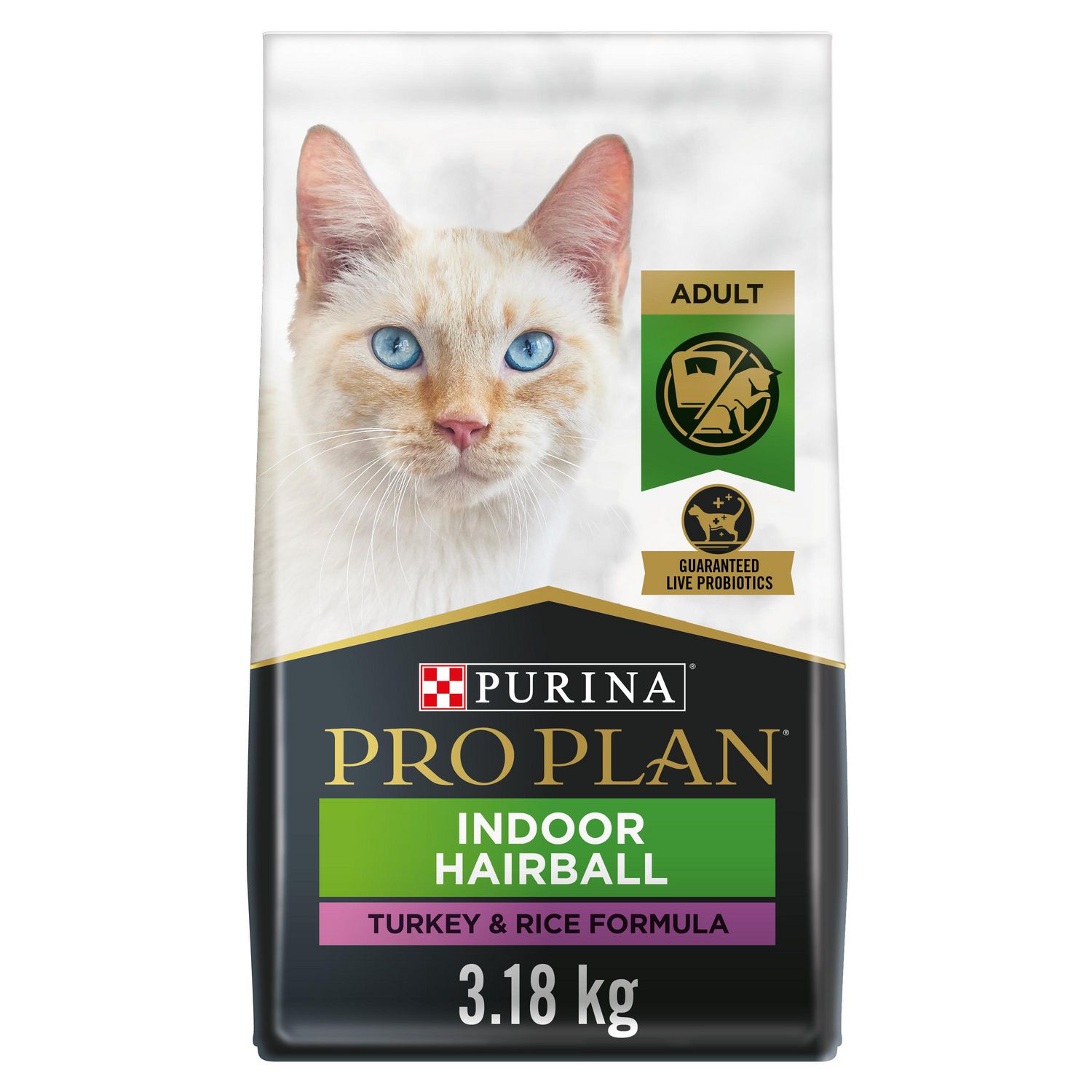 Purina Pro Plan Indoor Hairball Turkey Rice Formula Dry Cat