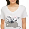 thumbnail image 4 of George Women's Soft V-Neckline Pajama Tee, 4 of 6