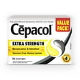 thumbnail image 1 of Cepacol® Extra Strength Sucrose Free Honey Lemon Value Pack, Sore Throat Lozenges, 1 of 5
