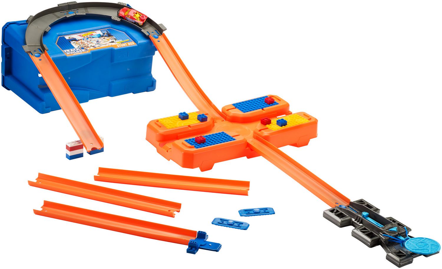 mattel hot wheels track builder track and brick pack playset