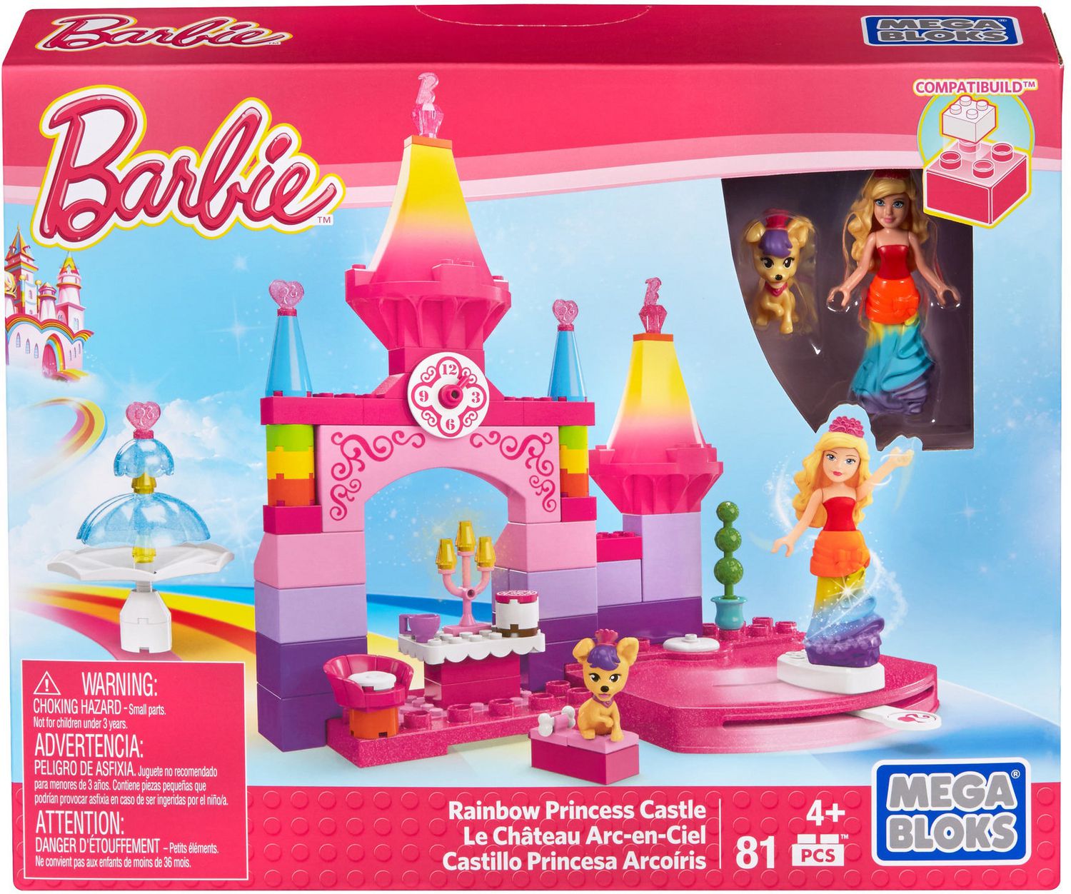 barbie chateau arc en ciel