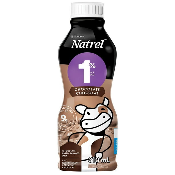 Lait 1 % au chocolat Natrel en portion individuelle