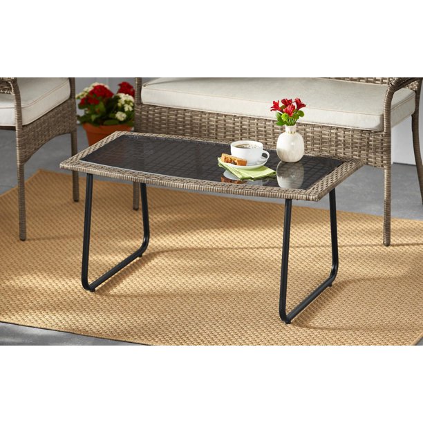 hometrends Pebbleton Wicker Coffee Table Walmart.ca