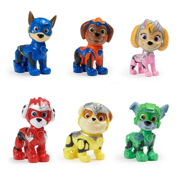 PAW Patrol : La Super Patrouille le film, Coffret cadeau avec 6 figurines  articulées à collectionner, jouets pour filles et garçons à partir de 3 ans PAW  Patrol Figurines 