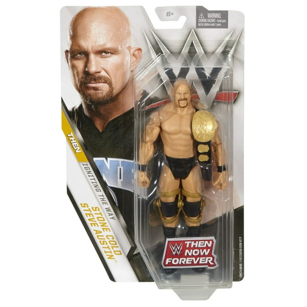 WWE Then Now Forever – Figurine articulée de 15 cm (6 po) – Stone Cold Steve Austin
