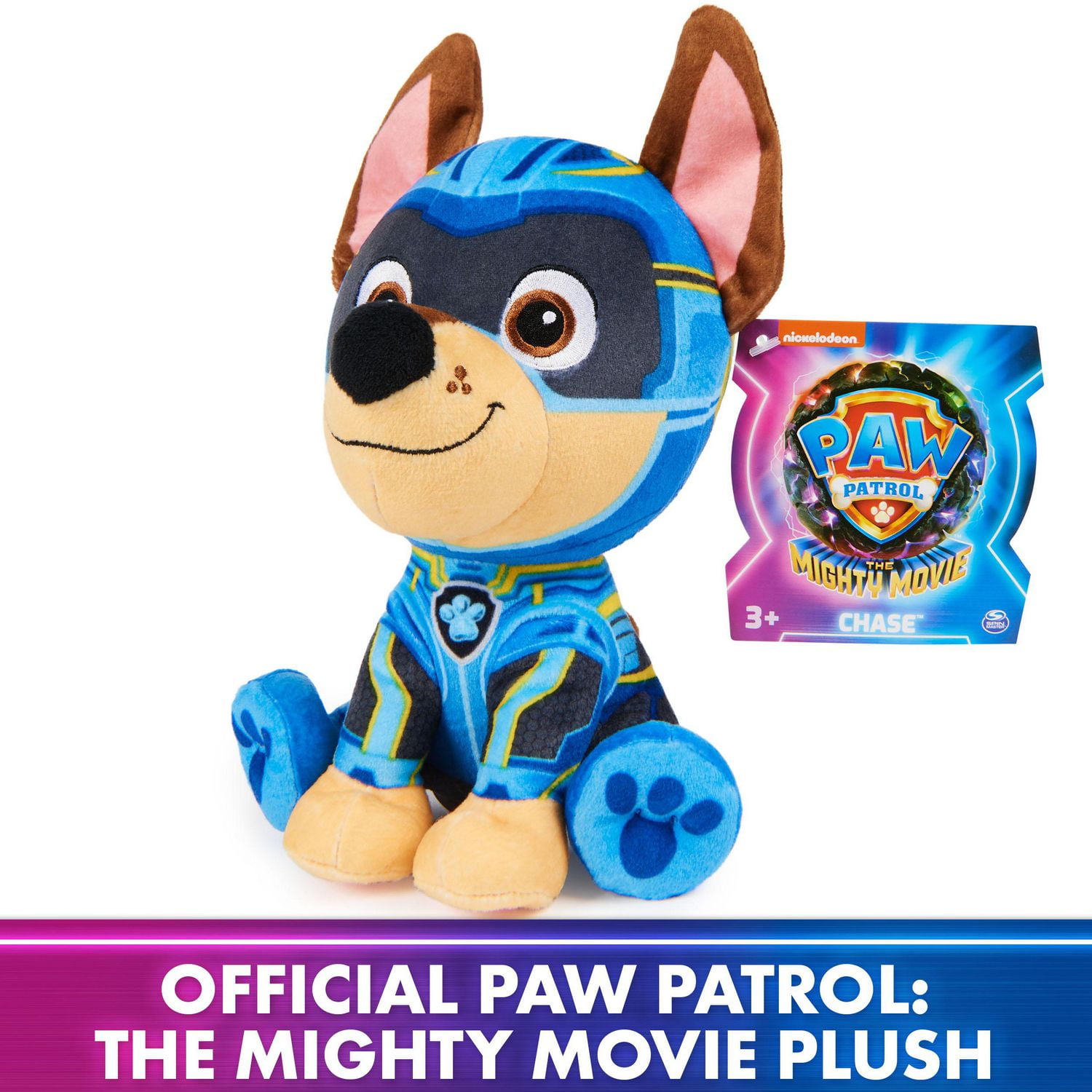 PAW Patrol The Mighty Movie Mighty Pups Chase Plush Toy 7 Inch Tall Premium Stuffed Animals Kids Toys for Boys and Girls 3 Walmart