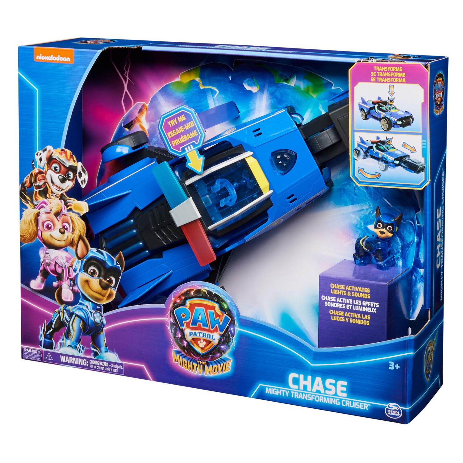 PAT PATROUILLE Véhicule transformable super charged mighty pups Chase –  Frimousse-shop