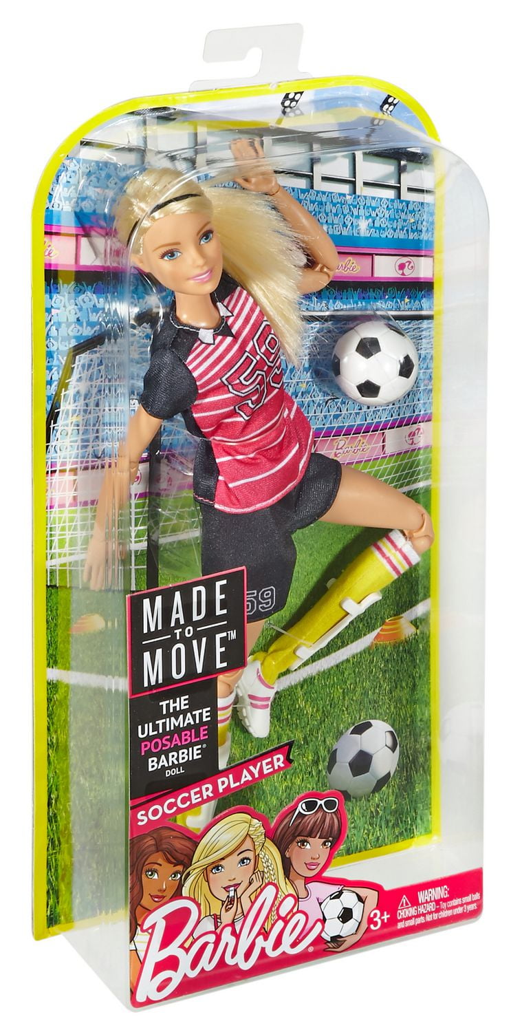 Barbie Made to Move Soccer Player Blonde Walmart