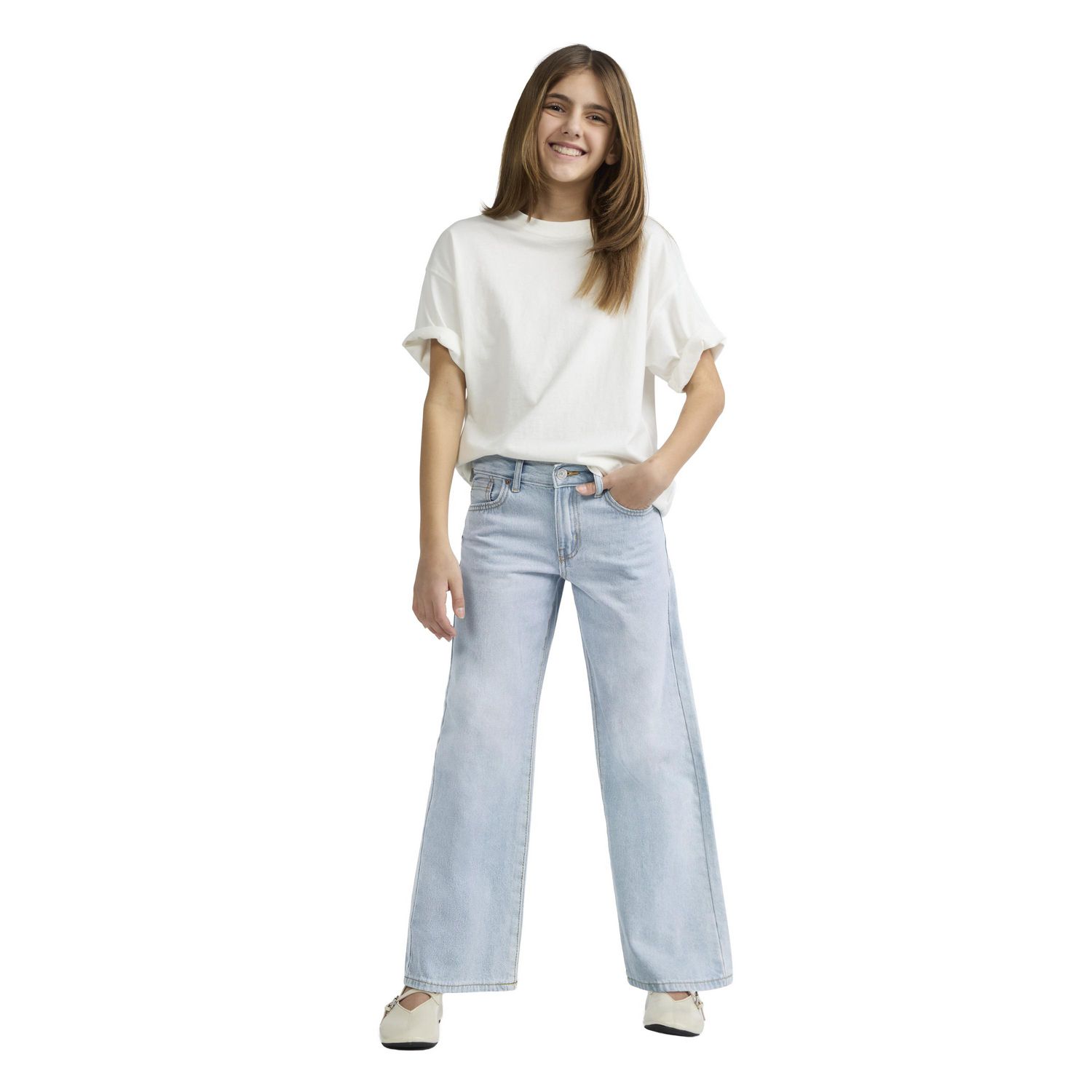 Jean taille mi-haute à jambes larges Levi Strauss Signature pour fille