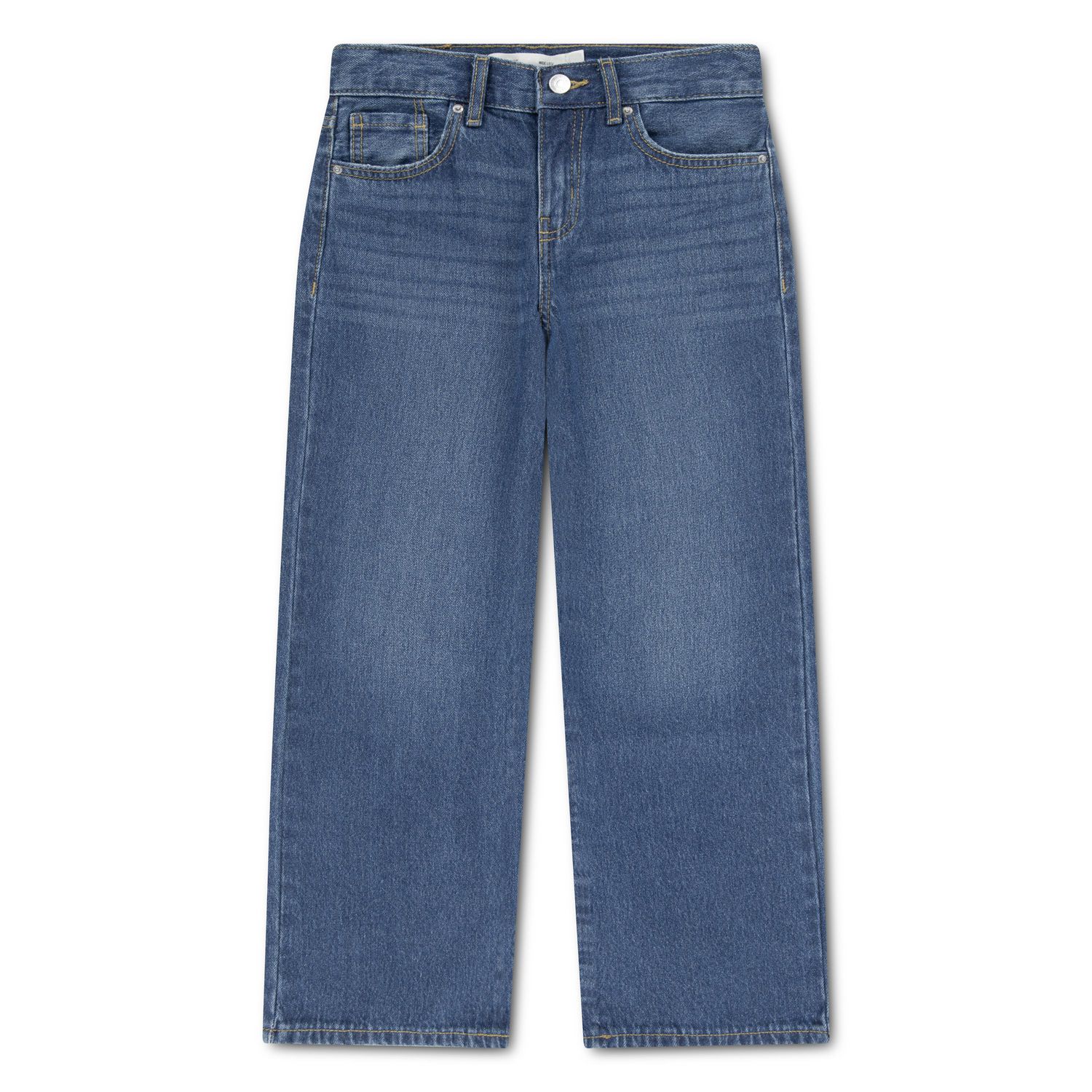 Levi Strauss Signature Girls' Mid-Rise Wide Leg Jeans
