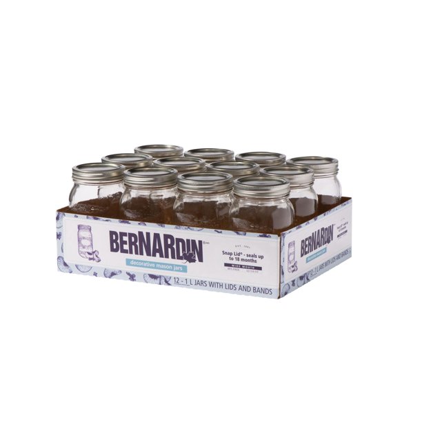 Bernardin Smooth Mason Jar with Standard Lid, 1L Walmart.ca